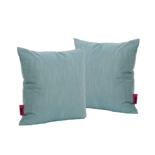 Belflower 16 X 16 Square Pillow - Teal - Fabric