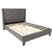 Contemporary Style Bed With Diamond Tufted Headboard Home Essentials