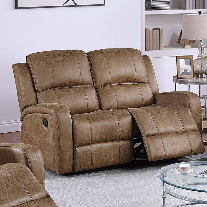 Manual Reclining Loveseat With Horizontal And Vertical Tufting Home Essentials