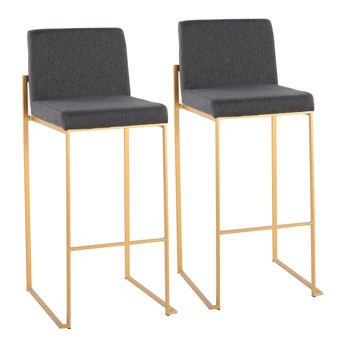Fuji - Contemporary Design High Back Barstool Lumi Source