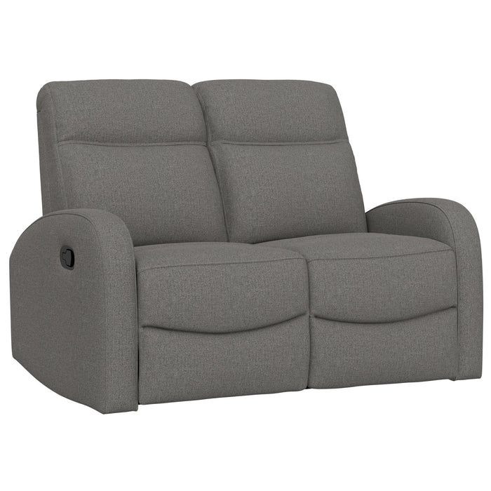 Manual Reclining Loveseat With Dual Seating Support For Living Room Emerald Home