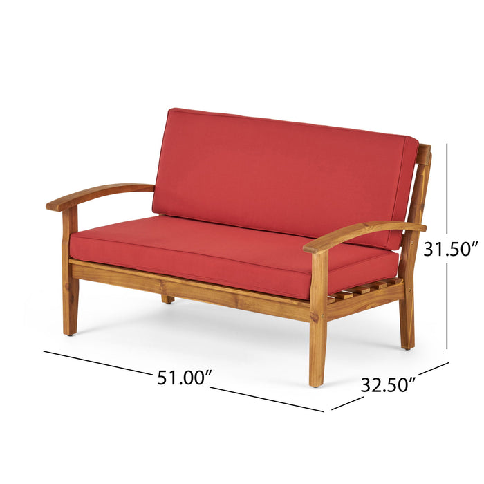 4 Person Outdoor Seating Group With Water Resistant Cushions Noble House