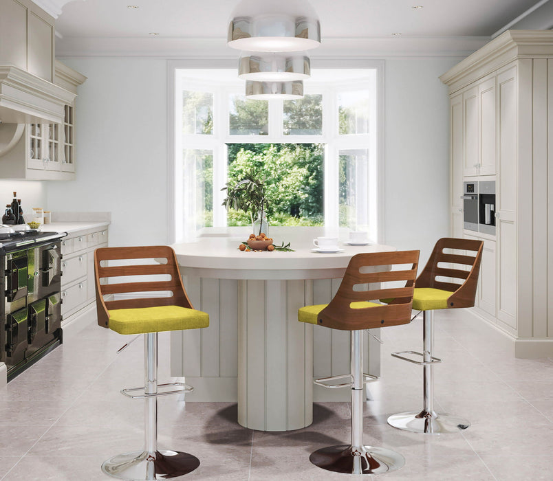 Trevi - Mid Century Modern Adjustable Barstool With Swivel Lumi Source