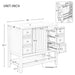 36" Bathroom Vanity & Sink, 2 Cabinet And 3 Drawers - Black Hearth and Haven