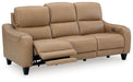Mosswell - Power Reclining Sofa With Adj Headrest - Toffee Ashley®