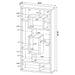 10 Shelf Open Back Bookcase Furniture Max