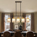 Chandelier 5 Light, Fixture Over Table - Black / Gold Daily Nest