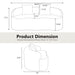 Curved Loveseat Sofa With Round Armrest Home Essentials