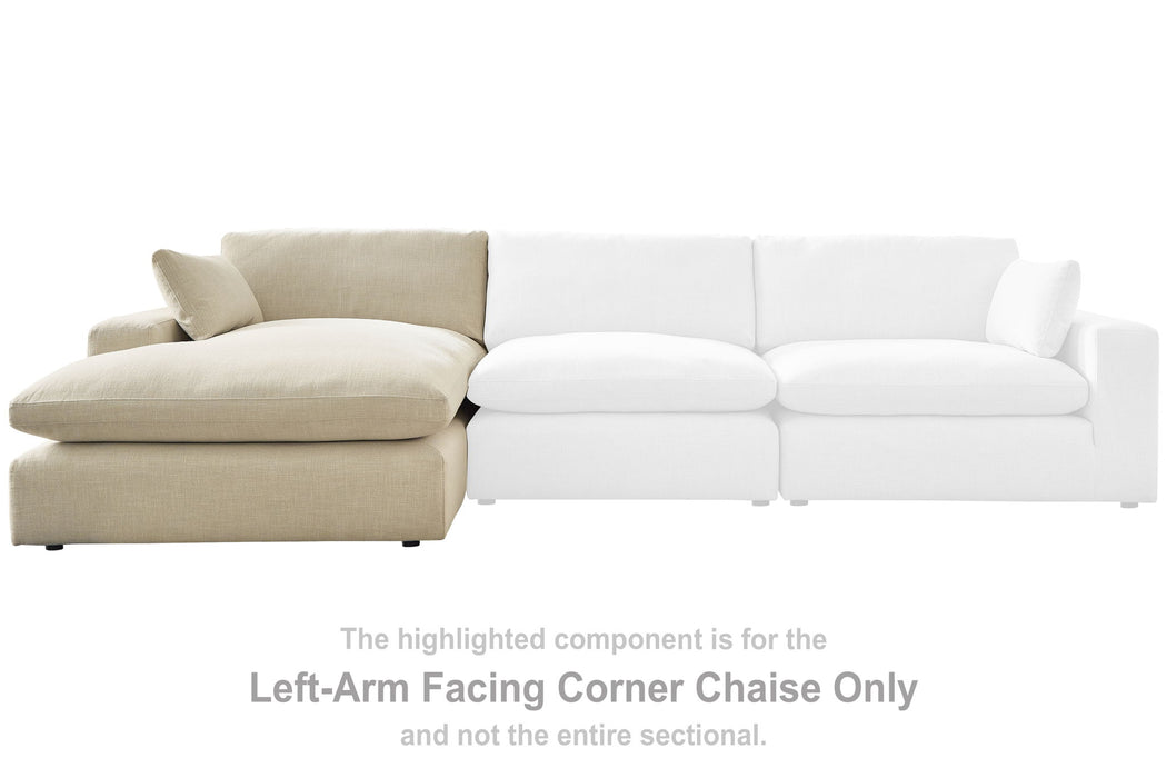 Elyza - LAF Corner Chaise - Linen Benchcraft®