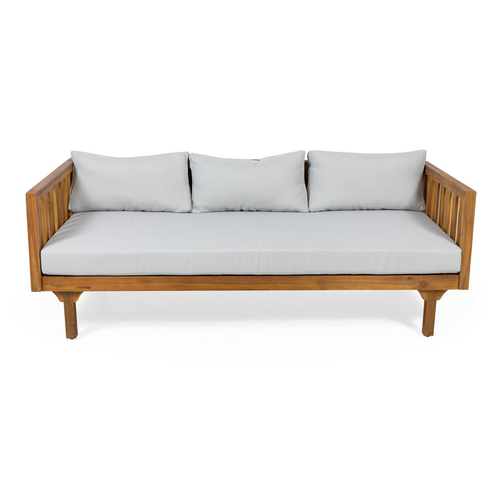 Claremont - 3 Seater Daybed Teak Acacia Wood Water Resistant Cushions