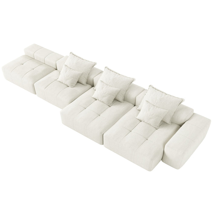 Modern Oversized Diy Combination Modular Sectional Sofa With Pillows Home Essentials