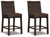Paradise Trail - Barstool (Set of 2) - Medium Brown Signature Design by Ashley®