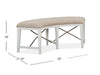 Heron Cove - Curved Bench With Upholstered Seat - Chalk White Magnussen Furniture