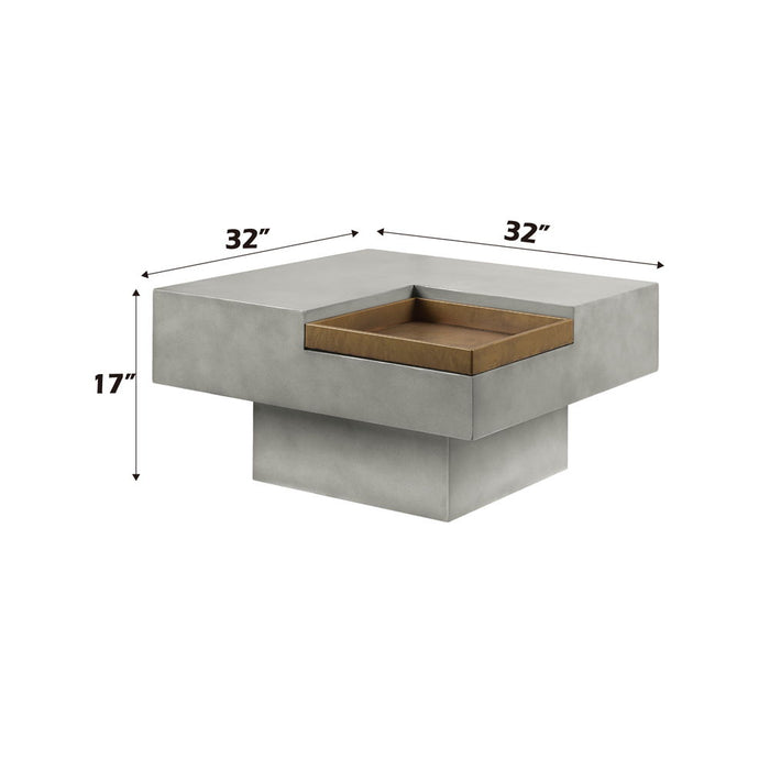 Kailano - Coffee Table - Weathered Gray ACME