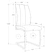 Dining Chair, Side, Upholstered For Dining Room, Contemporary & Modern (Set of 2) 8th Street