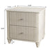 Fluted Nightstand With 3 Drawers Home Essentials
