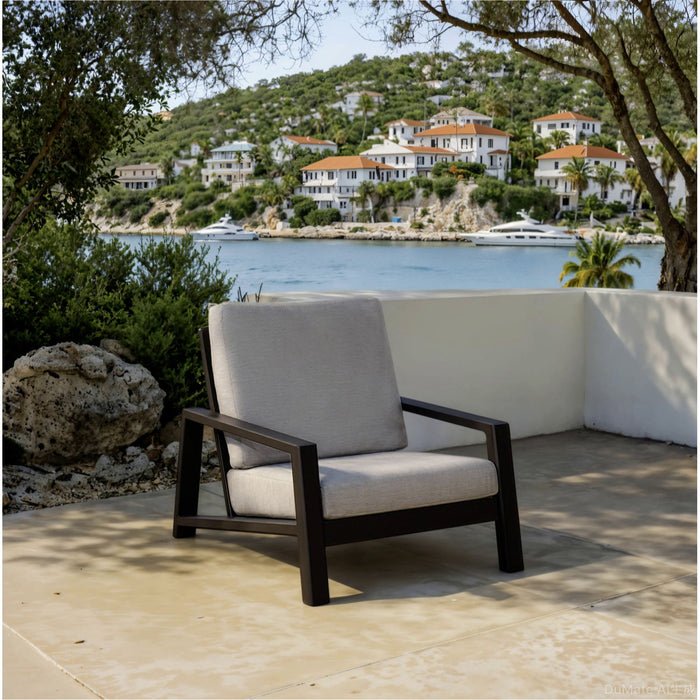 Verona - Seating Lounge Chair (Set of 2) - Dark Espresso / Gray / Off White Home Essentials