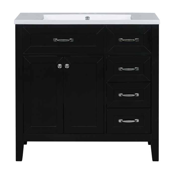 Modern Bathroom Vanity With Sink, Freestanding With Drawers And Doors Hearth and Haven