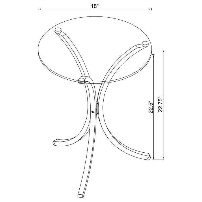Claudia - Side Table - Chrome Furniture Max