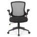 Office Chair With Mid Back Design, Adjustable Height And Foldable Armrests - Black Home Essentials