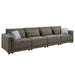 Rylie - Modular Armless Chair With Pillow - Brown Linen ACME