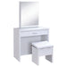 Walsh - Makeup Vanity Table With Mirror And Stool - White Furniture Max