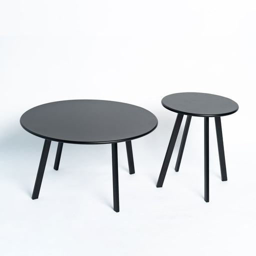 Round Nesting Coffee Table (Set of 2) - Black Home Essentials