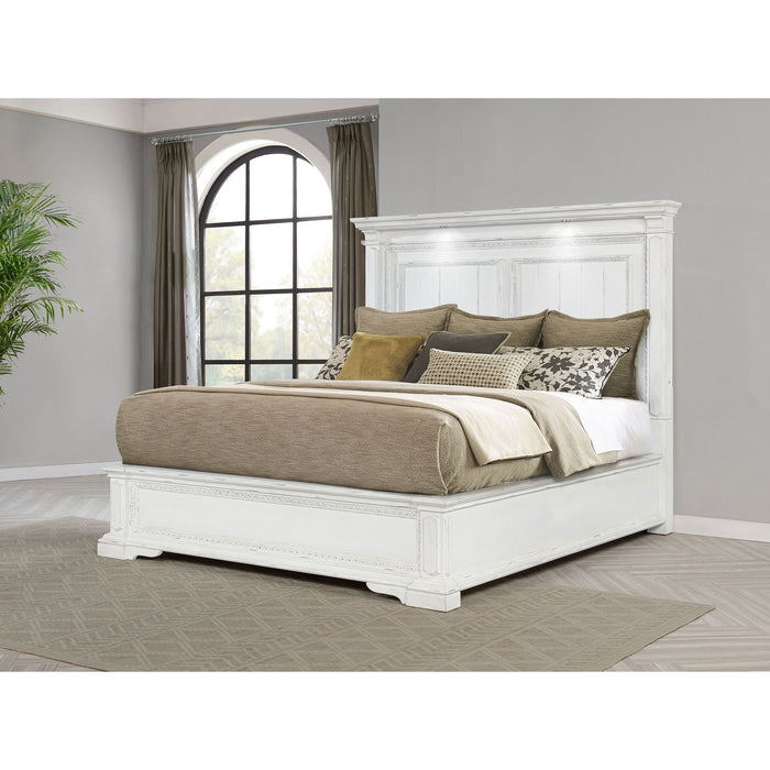 LED Light Panel Bed With Traditional Design Furniture Max