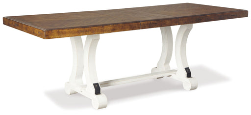 Valebeck - Rectangular Dining Room Table - White / Brown Signature Design by Ashley®