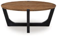 Hanneforth - Round Cocktail Table - Brown Signature Design by Ashley®