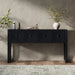 Geometric Carved Console Table With 3 Soft Close Drawers Noble House