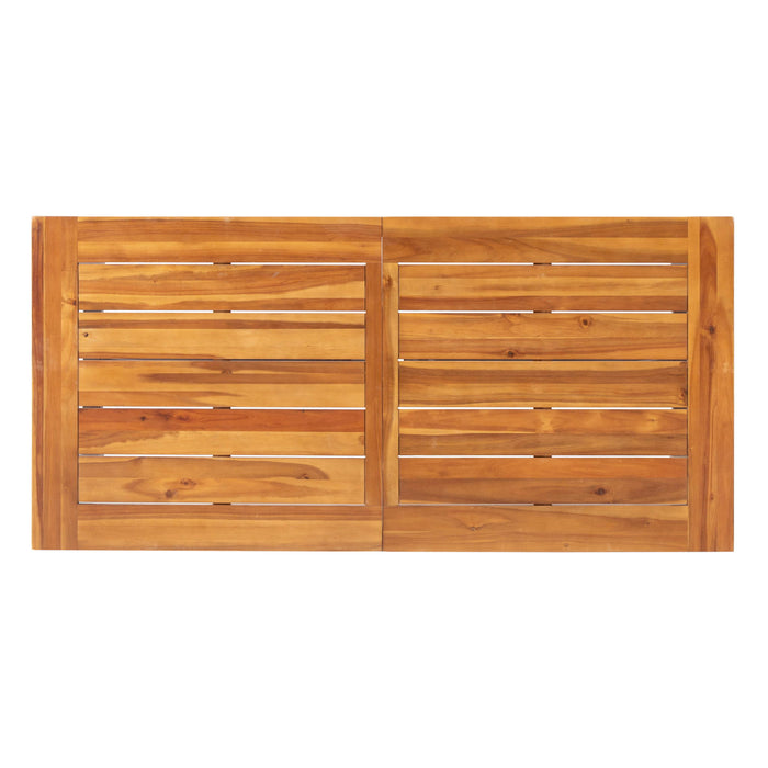 Catriona - 3 Piece Wood Outdoor Dining Set - Teak Noble House