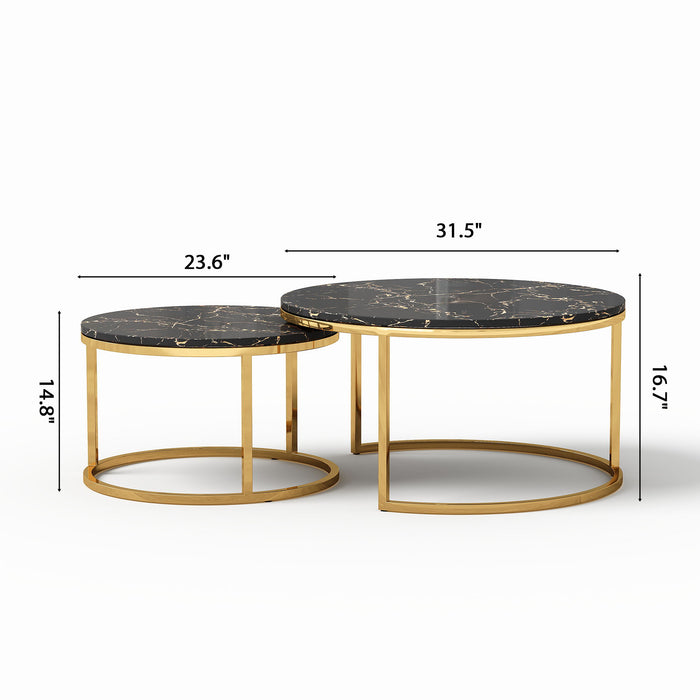 2 Piece Nesting Coffee Table Set For Living Room Home Essentials
