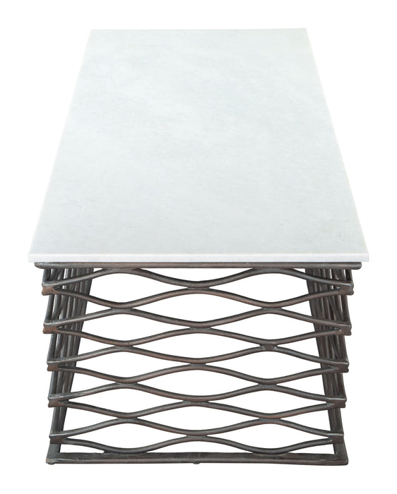 Duchess - Coffee Table - White / Antique Bronze Zuo Modern