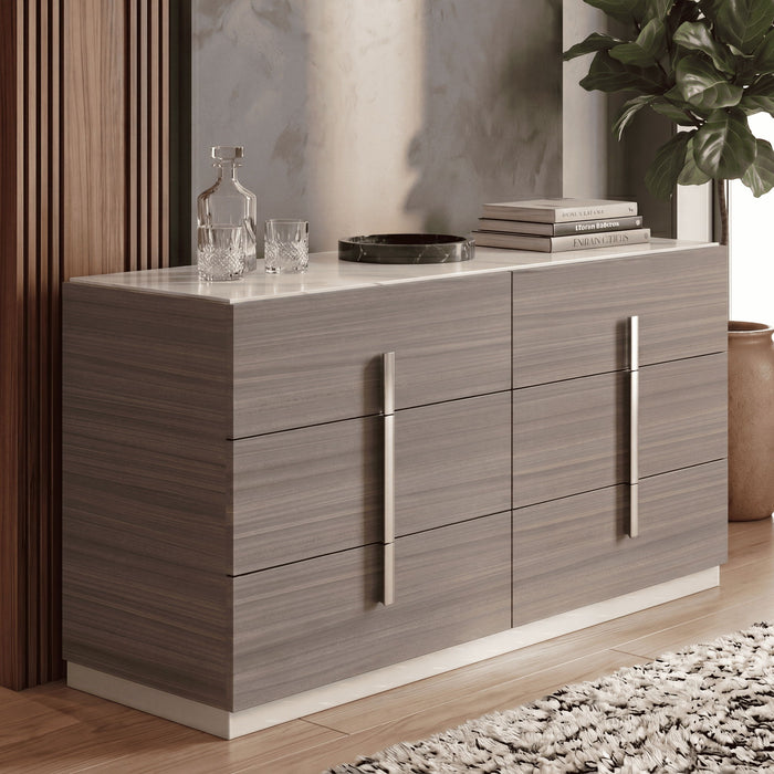 Altima - 6 Drawer Dresser (Mirror Not Included) - Gray Matrix Furniture Group