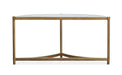 Cassidy - Demilune Sofa Table - Aged Brass And Volakas Classic Magnussen Furniture