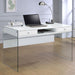 Barretta - 2 Drawer Writing Desk - Gloss White Furniture Max