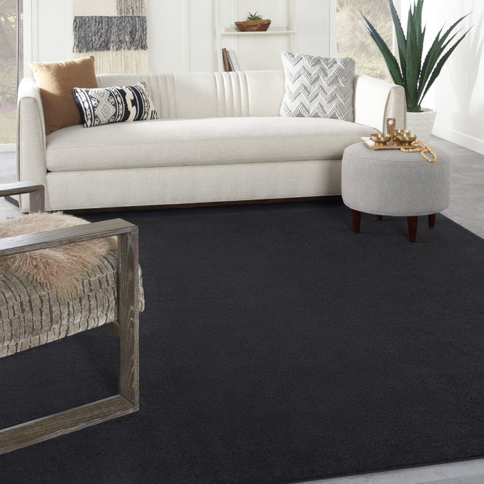 8' X 11' Power Loom Area Rug - Black