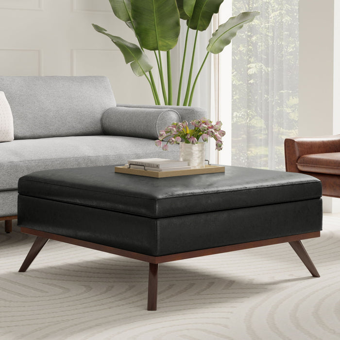 Owen - Multifunctional Square Coffee Table Storage Ottoman Simpli-Home