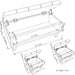 Dover - 3 Piece Storage Ottoman Contemporary Design Simpli-Home
