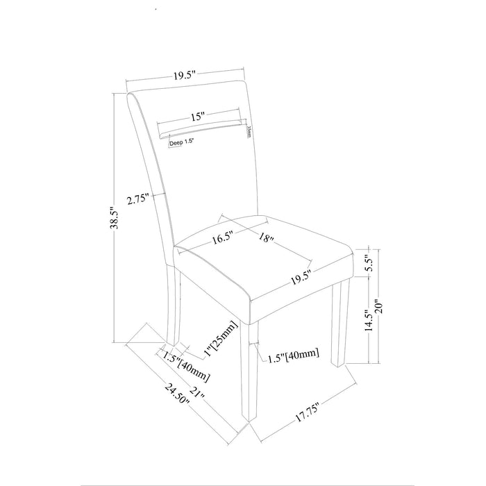 Extra Padded Dining Chair (Set of 2) Global Furniture USA