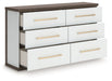 Kendanport - 3 Pc. - Dresser And 2 Nightstands - Brown / White Signature Design by Ashley®