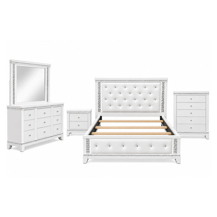 Adalid - 5 Pieces Bedroom Set With LED Lights And Glittered Detailing Global Furniture USA