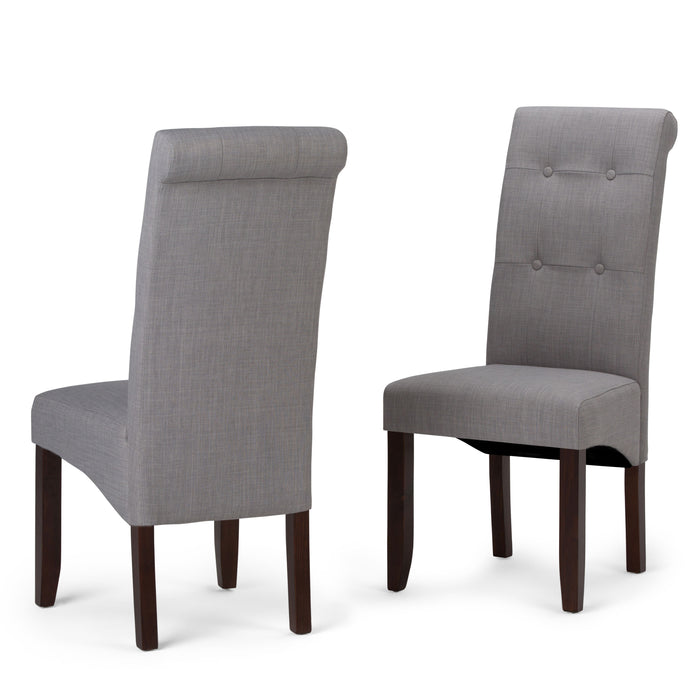 Cosmopolitan - Deluxe Tufted Parson Chair (Set of 2) - Dove Gray