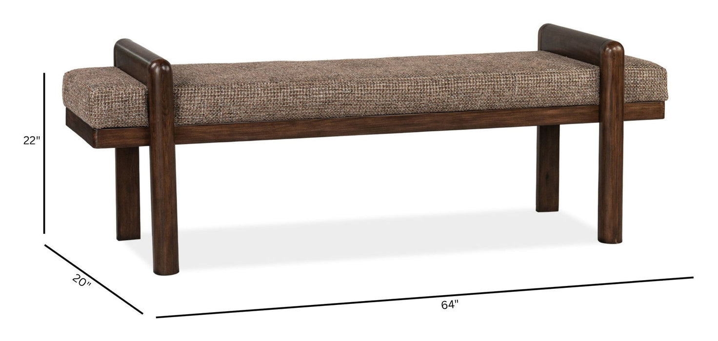 Belville - Upholstered Bench - Chestnut Brown Magnussen Furniture
