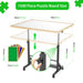 360 Degree Tilting Wooden Puzzle Table With 1500 Pieces, Rolling Design With Adjustable Height, Drawer, And Protective Cover - Black / Natural Wood Home Essentials