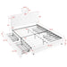 Upholstered Bed With Oversized Rabbit Ear Headboard, LED Lights & 4 Storage Drawers Home Essentials
