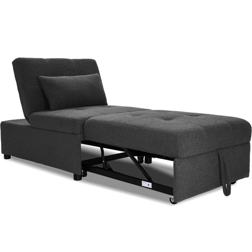 Sleeper Sofa Chair, Convertible Pull Out Bed Couch - Black Home Essentials