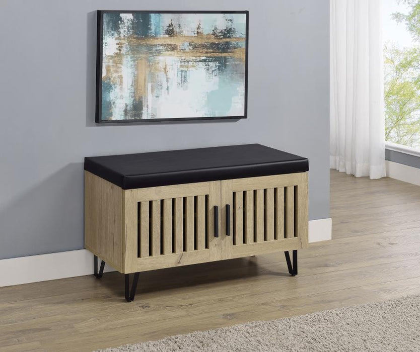 Brixton - 2-Door Padded Entryway Shoe Storage Bench