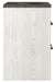 Gerridan - Two Drawer Night Stand - White / Gray Signature Design by Ashley®